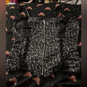 hot topic vintage royal bones rare top